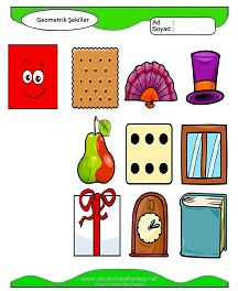 Geometrik Şekiller Çalışma Sayfaları